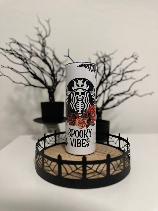 Spooky Vibes Starbucks Skeleton Tumbler