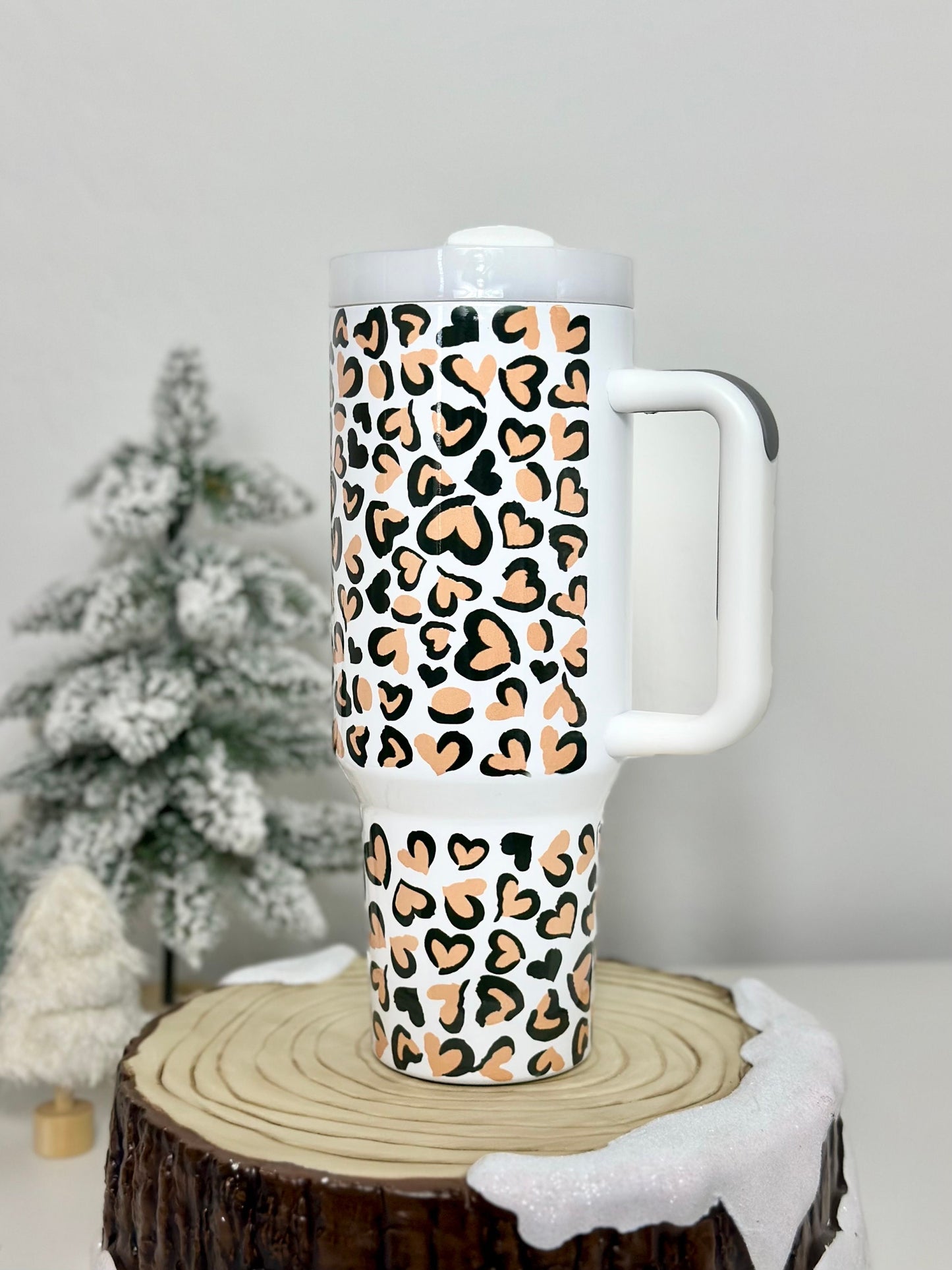 MAMA Leopard Print Stanley Style Tumbler
