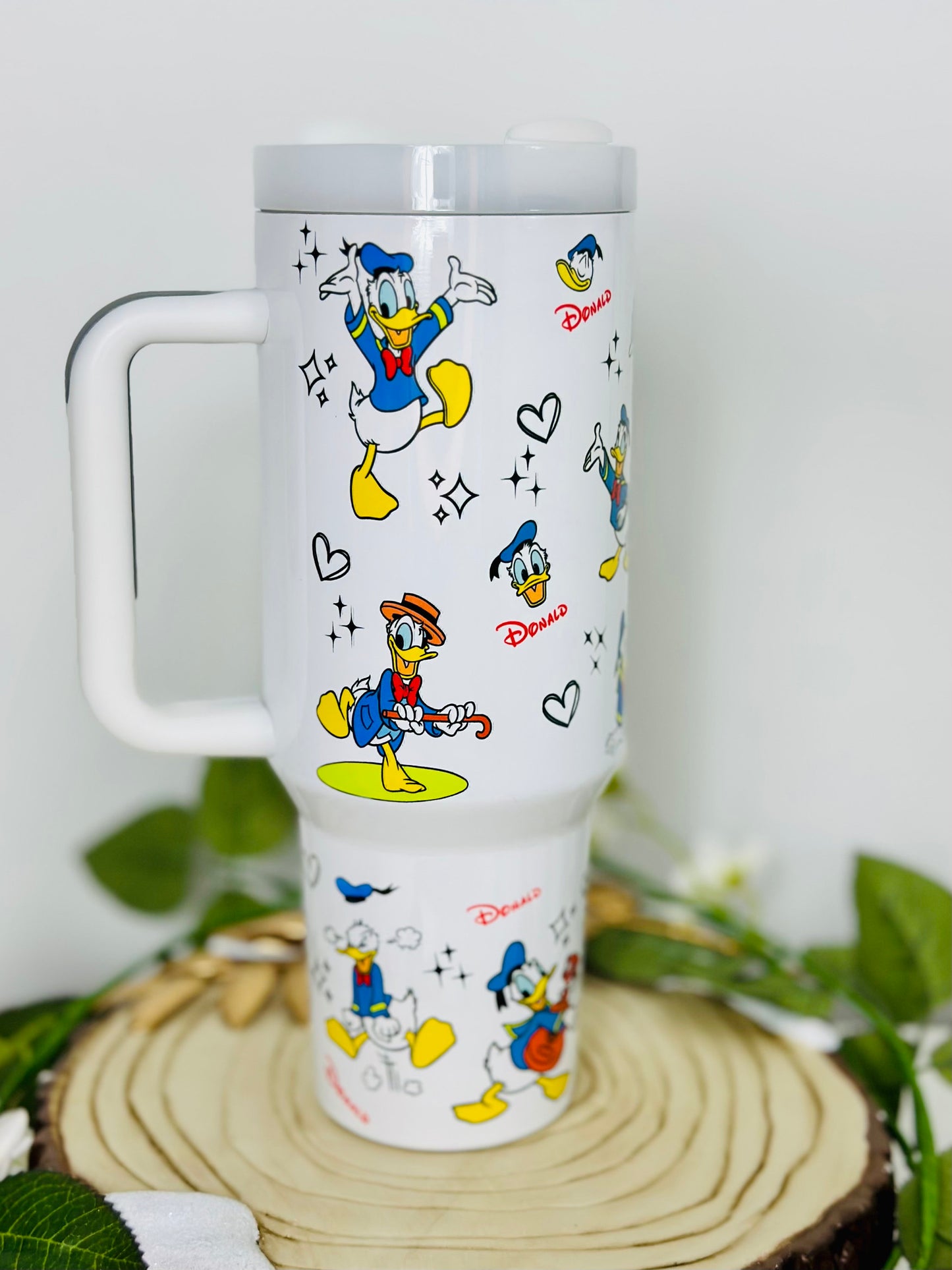 Donald Duck Disney Characters 40 oz Stanley Style Tumbler