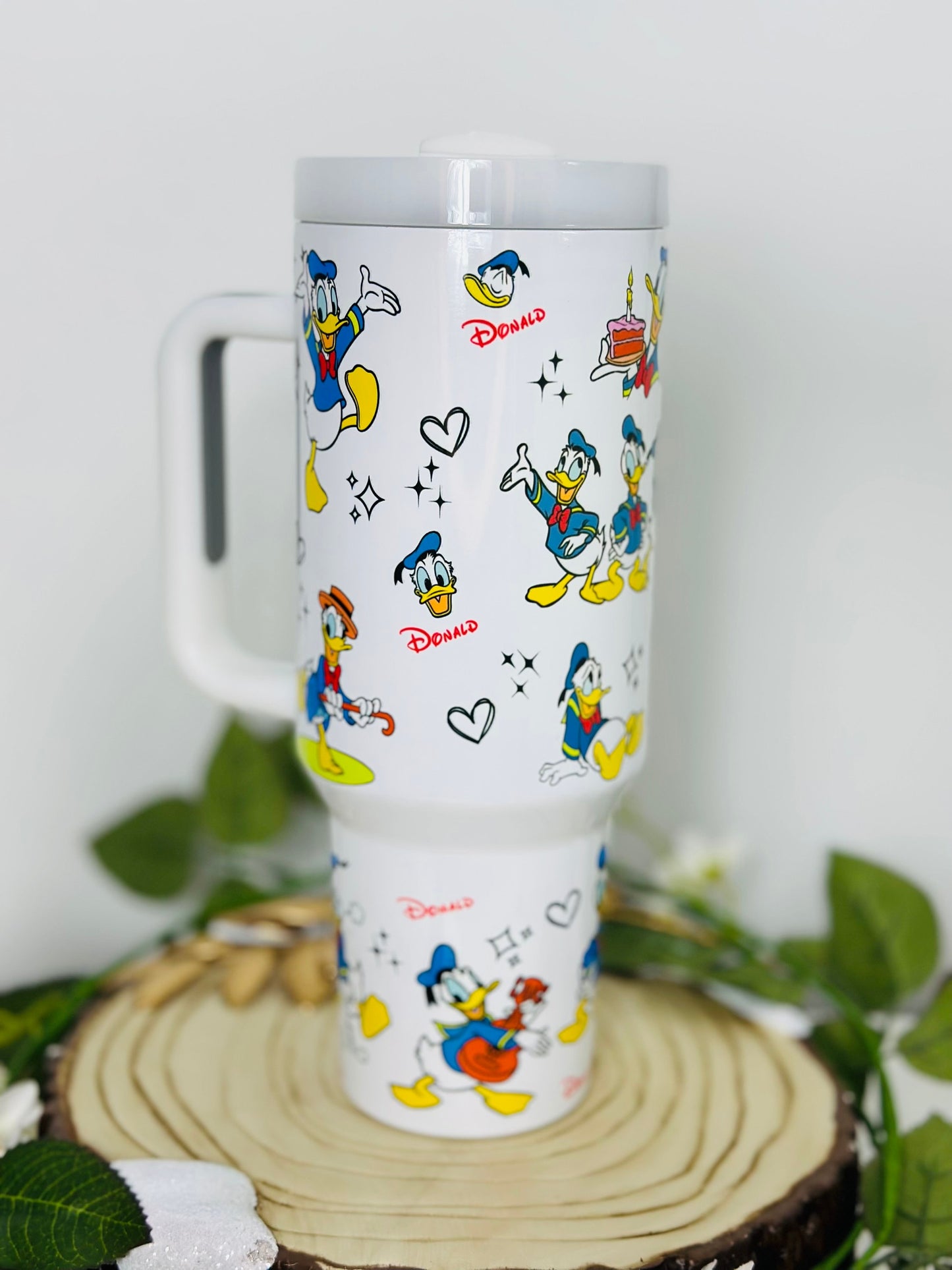Donald Duck Disney Characters 40 oz Stanley Style Tumbler