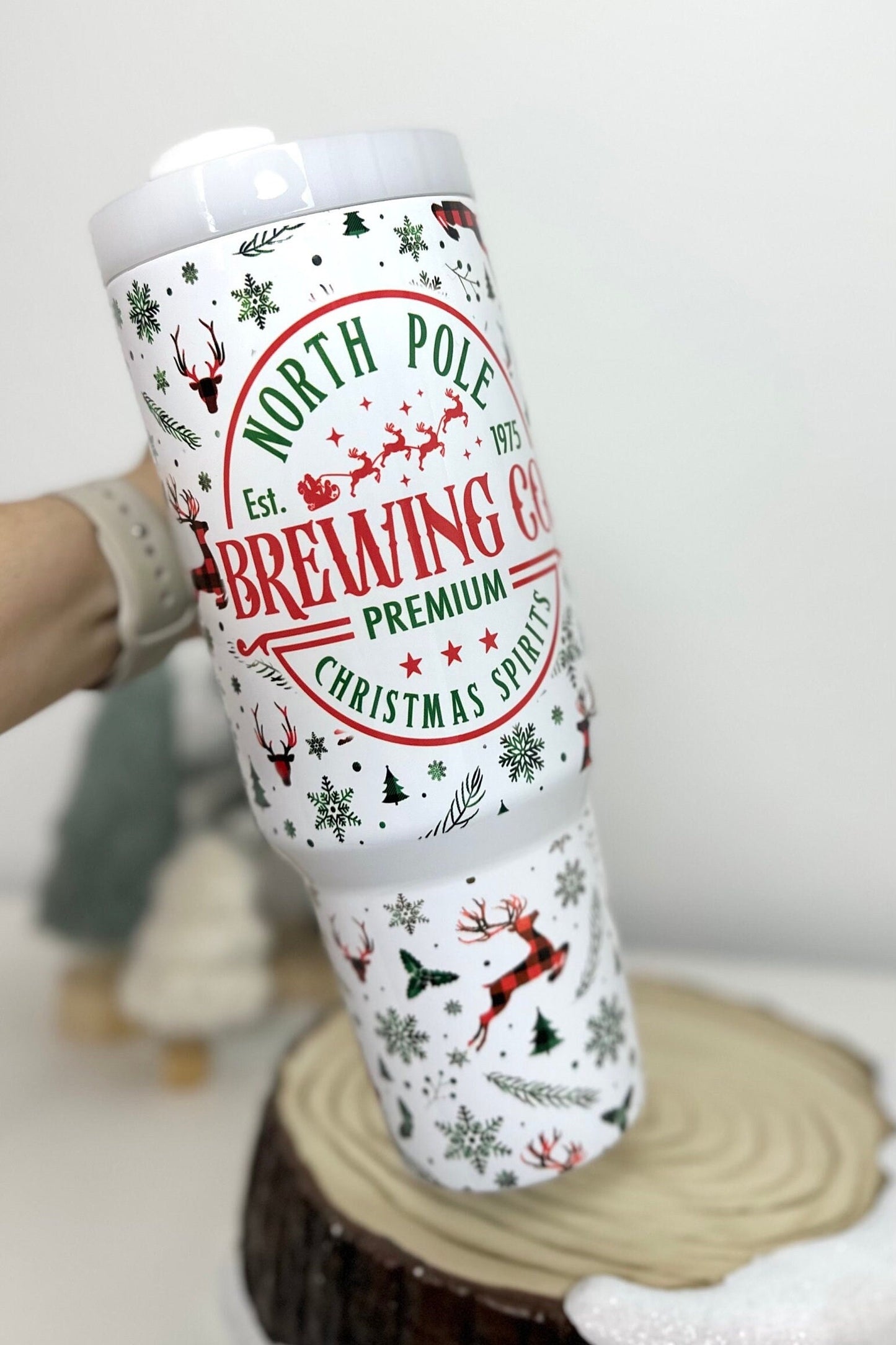 North Pole Brewing Company Christmas Spirits Stanley Style Tumbler