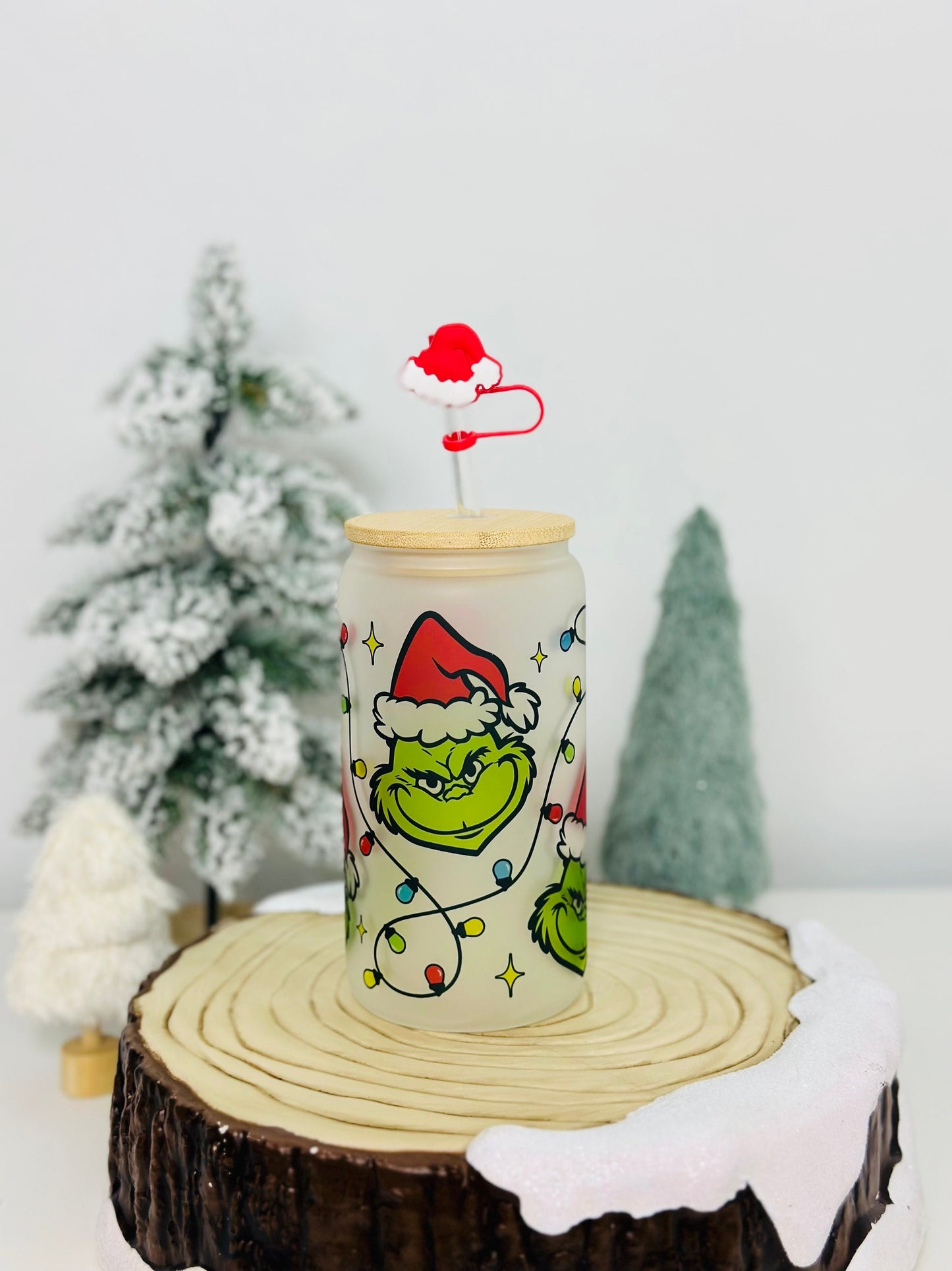 The Grinch Christmas Holiday Glass Drinkware