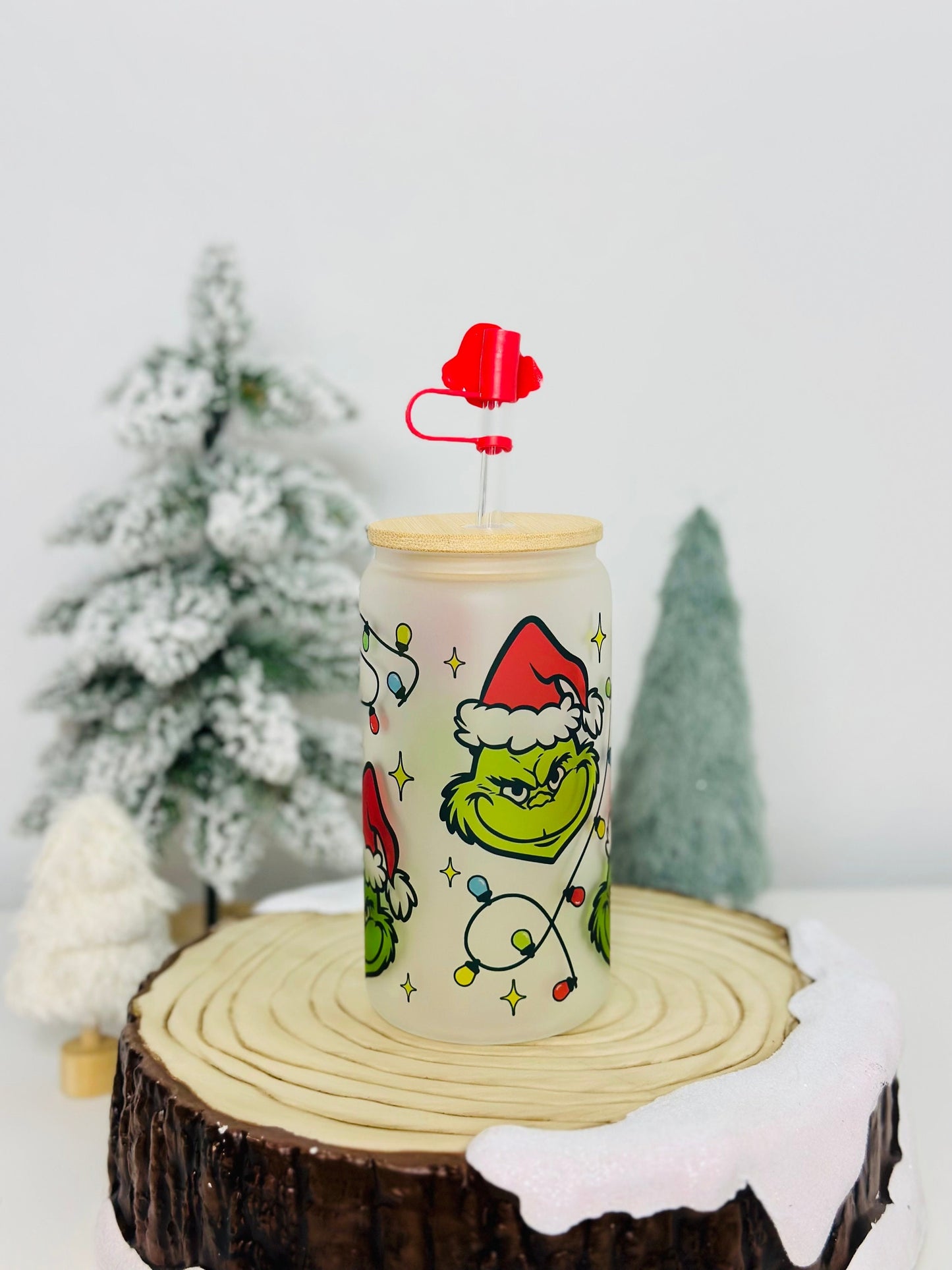 The Grinch Christmas Holiday Glass Drinkware